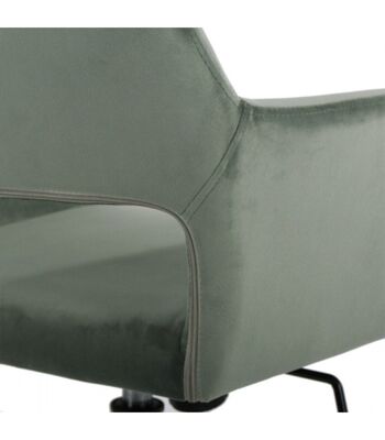 Chaise de bureau en velours ajustable - Vert 3