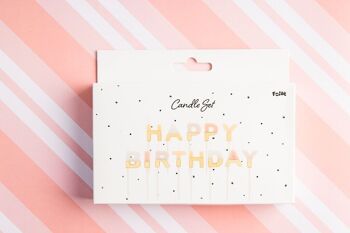 Set de bougies 'Happy Birthday' Pastels Pâles - 2 cm 4