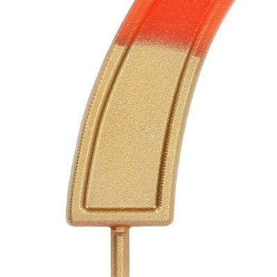 Kerze Retro Nummer 7 Orange - 5 cm