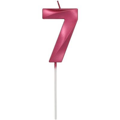 Candela Glamour Numero 7 Rosa Metallizzato