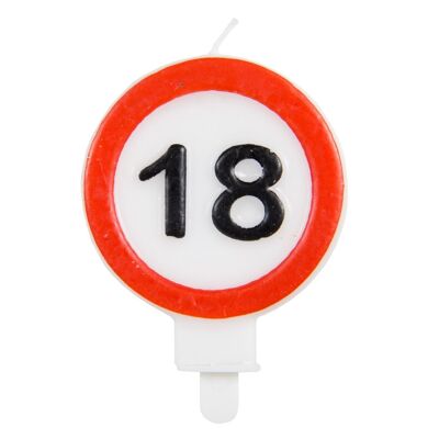 Bougie 18e anniversaire Panneau de signalisation