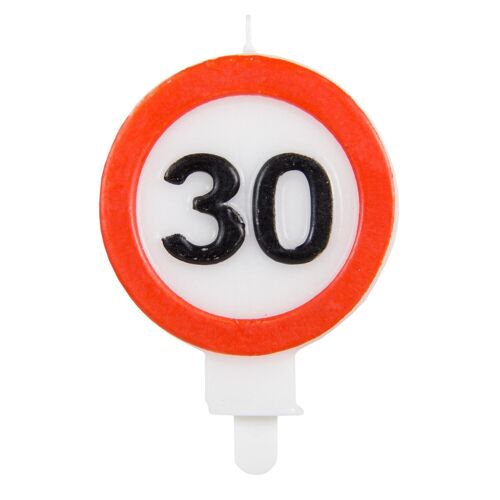 Candle 30th Birthday Traffic Sign