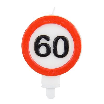 Candle 60th Birthday Traffic Sign