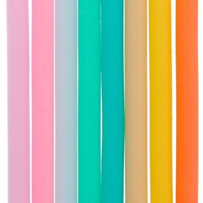 Bougies Pastel Multicolore 10cm - 24 pièces