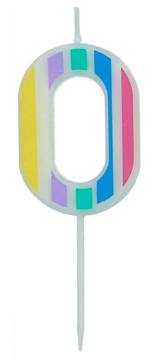 Candle Pastel Number 0 Multicolour