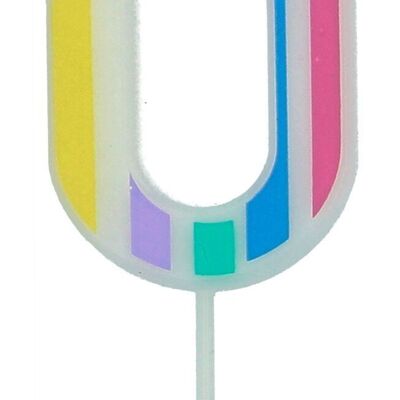 Candle Pastel Number 0 Multicolour