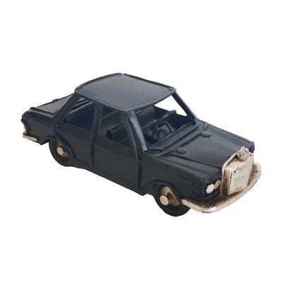 Miniature de voiture noire rétro en étain