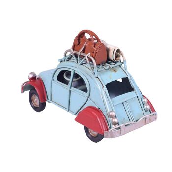 Boîte de voiture miniature rétro turquoise 2