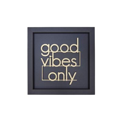GOOD VIBES ONLY_S- frame card wooden lettering magnet