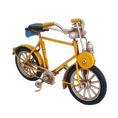 Gelbe Fahrradminiatur aus Metall