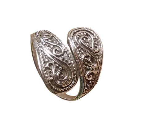 Vintage Filigree Style 925 Sterling Silver Adjustable Ring