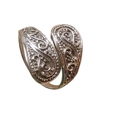 Vintage Filigree Style 925 Sterling Silver Adjustable Ring