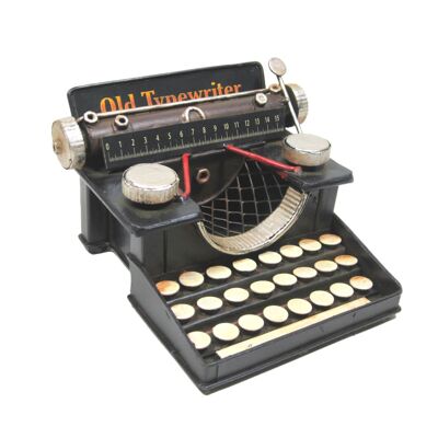 Decoración de máquina de escribir retro de metal