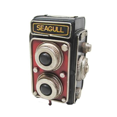 Modelo de hojalata en miniatura de cámara de metal retro