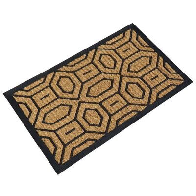 Diamond pattern curly coconut doormat
