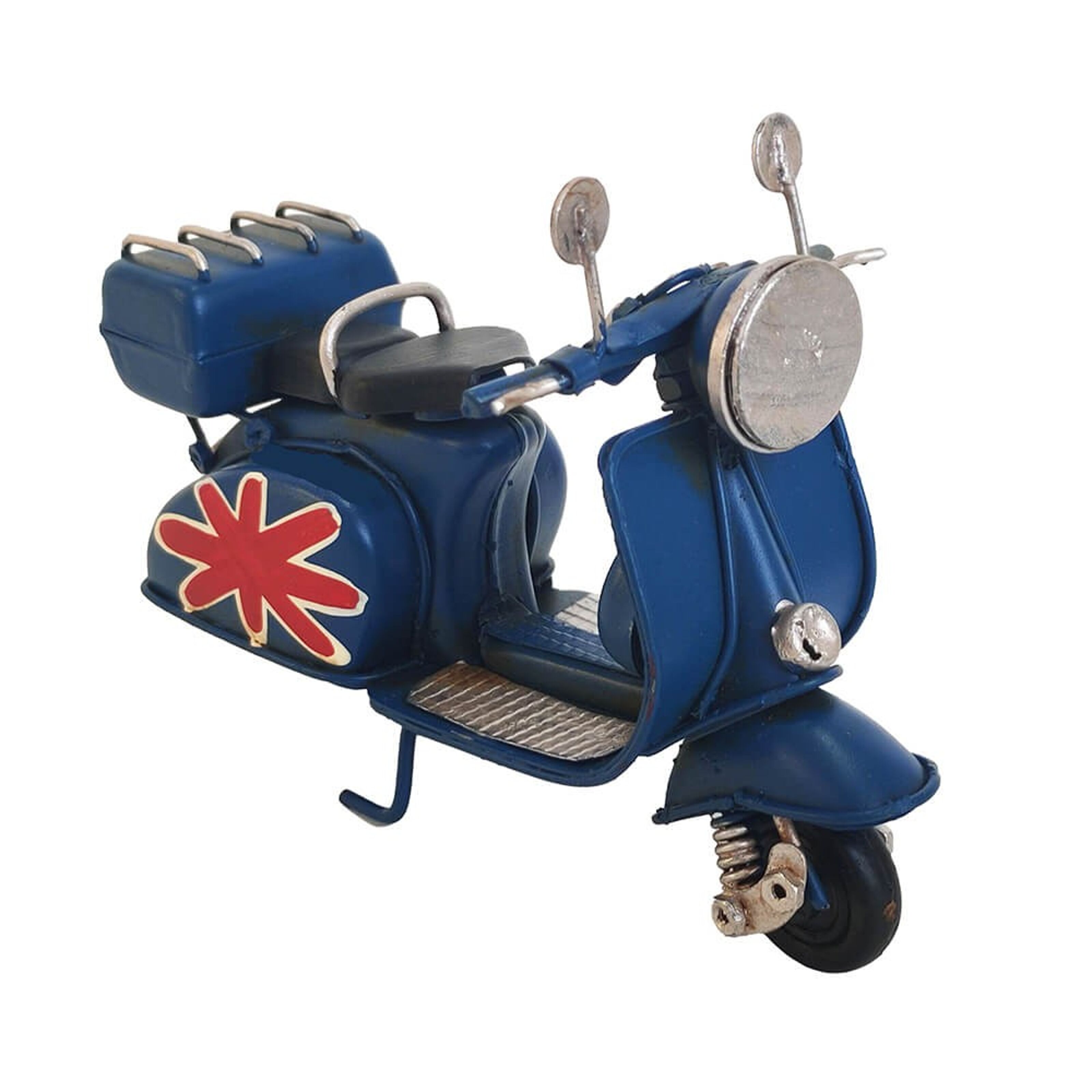 Blue scooter miniature, vintage, collectible, Italian style scooter, tin