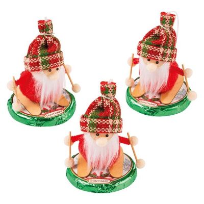 MEDALLÓN PRALINÉ DE CHOCOLATE PAPÁ NOEL 24g - Caja de 12 medallones