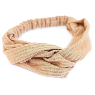 Hair band jersey beige