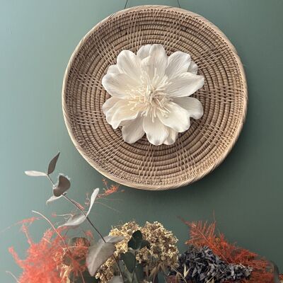 Decorative wall hanging in sola and wicker - SELA