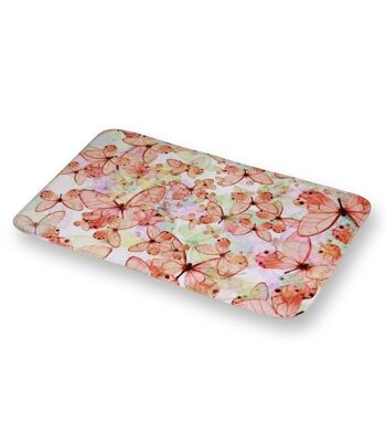 Tapis salle de bain motif papillons 1