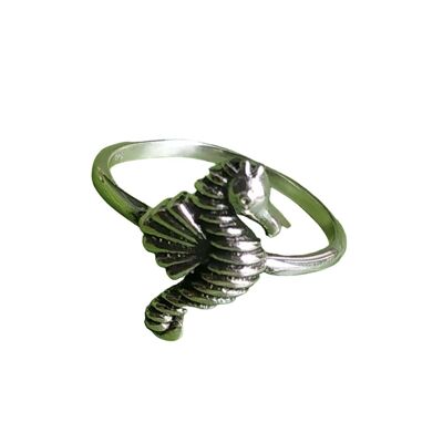 Ring aus 925er Sterlingsilber im Seepferdchen-Stil