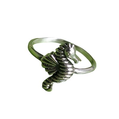 Ring aus 925er Sterlingsilber im Seepferdchen-Stil