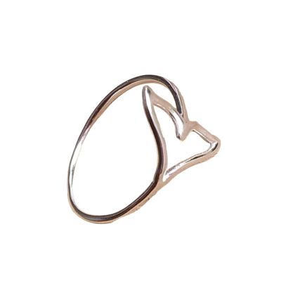 Open Whale Tail Style 925 Sterling Silver Ring
