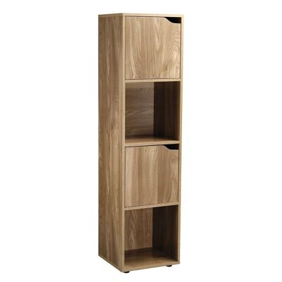 4-compartment cabinet wood decor 2 doors