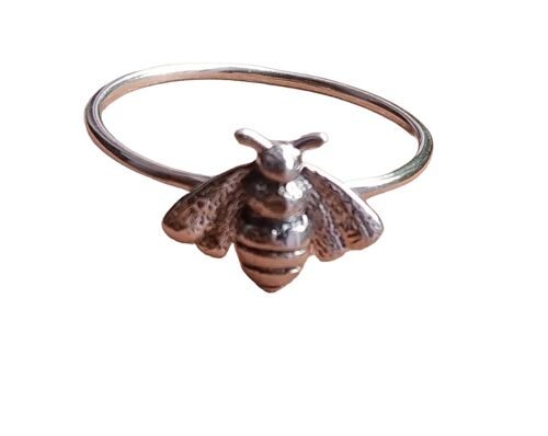 Giant Honey Bee Pattern 925 Sterling Silver Ring