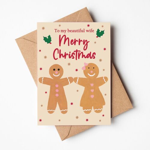 Wife gingerbread Christmas card