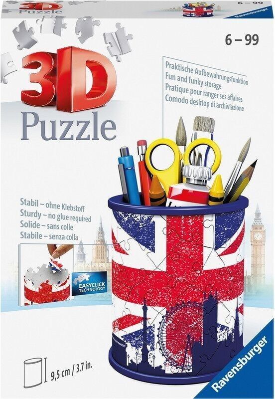 RAVENSBURGER - Puzzle 3D con vaso per matite da 54 pezzi - Modello scelto a caso