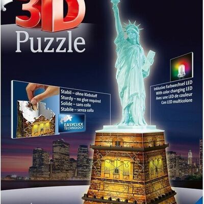 RAVENSBURGER - Puzzle 3D 108 Pièces Statue de la Liberté