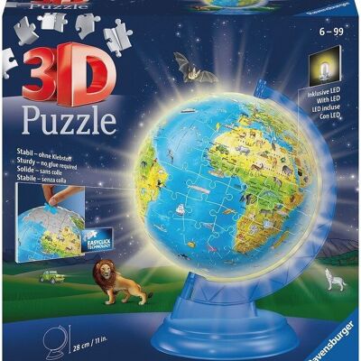 Puzzle 180 Pièces 3D Globe Lumineux