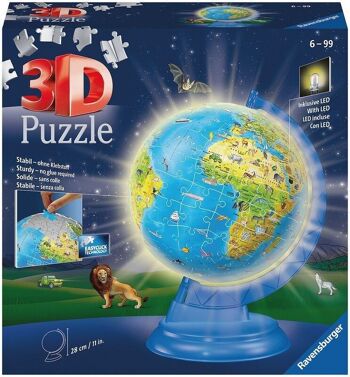 Puzzle 180 Pièces 3D Globe Lumineux 1