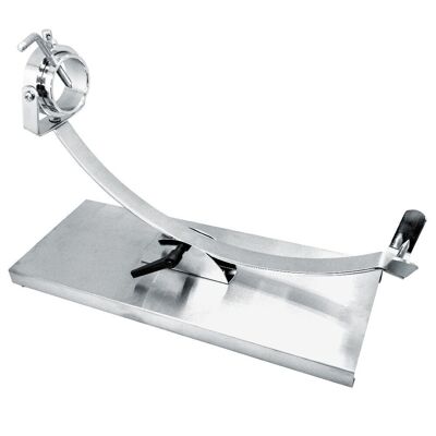 Tilting ham holder and rotating stainless steel head