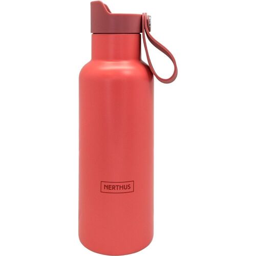 Botella Doble Pared Sport Tapón Click 500 ml Coral