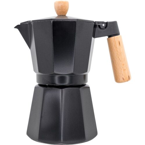 Compra Caffettiera italiana a induzione 6 tazze Design in legno nero  all'ingrosso