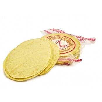 Grandes tortillas de maïs nixtamalisées jaunes 15 cm vides 4