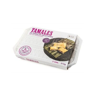 Tamales Schweinefleisch Salsa Verde