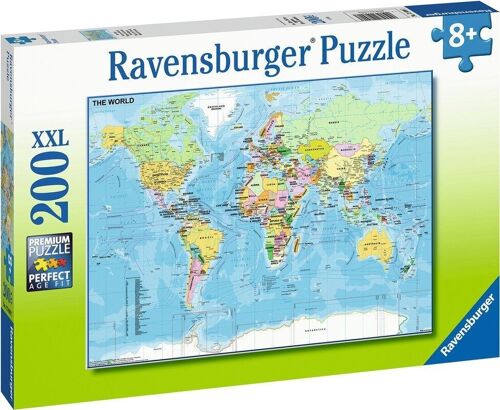 Puzzle 200 Pièces XXL Carte du Monde