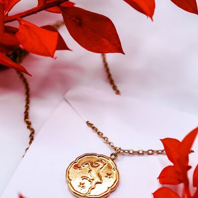 "Aries" zodiac sign necklace Stainless steel