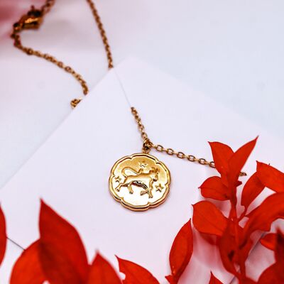 Astrological sign necklace "Taurus" Stainless steel