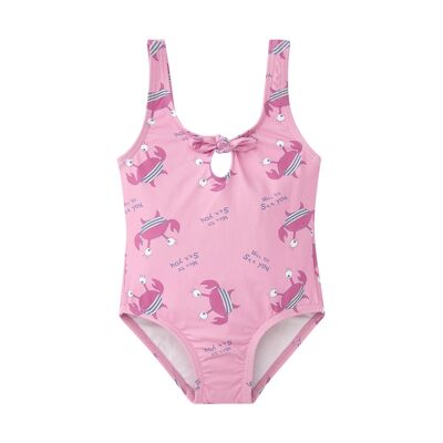 MAILLOT DE BAIN FILLE CRABE ROSE