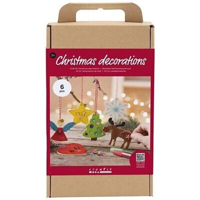 Kit para colorear DIY - Adornos navideños - 6 piezas