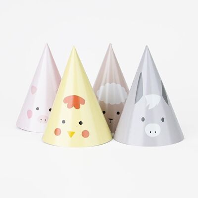 8 Pointy hats: mini farm animals