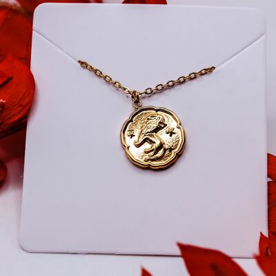Astrological sign necklace "Leo" Stainless steel