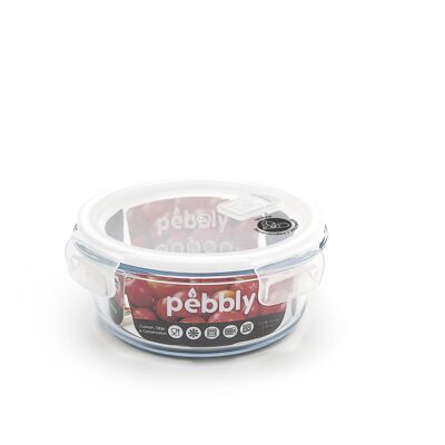 Dish/round box glass/pp - 950 ml