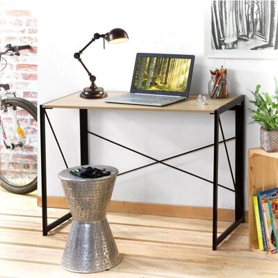 Bureau pliable style industriel - Longueur 100 cm