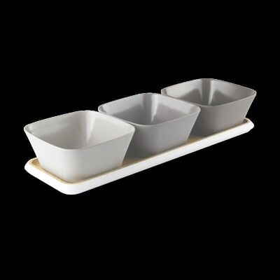 Aperitif box: 3 bowls and tray