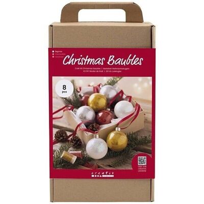 DIY glitter kit - Christmas balls - 8 pcs